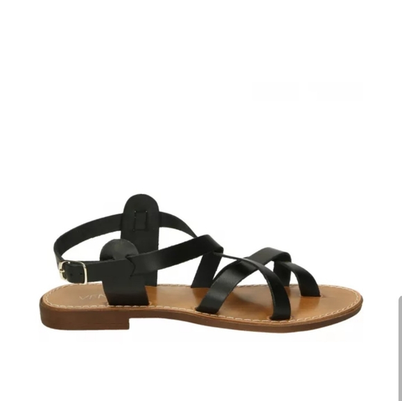 Venezia black leather sandals Size 9 US- 40EU - Picture 3 of 8